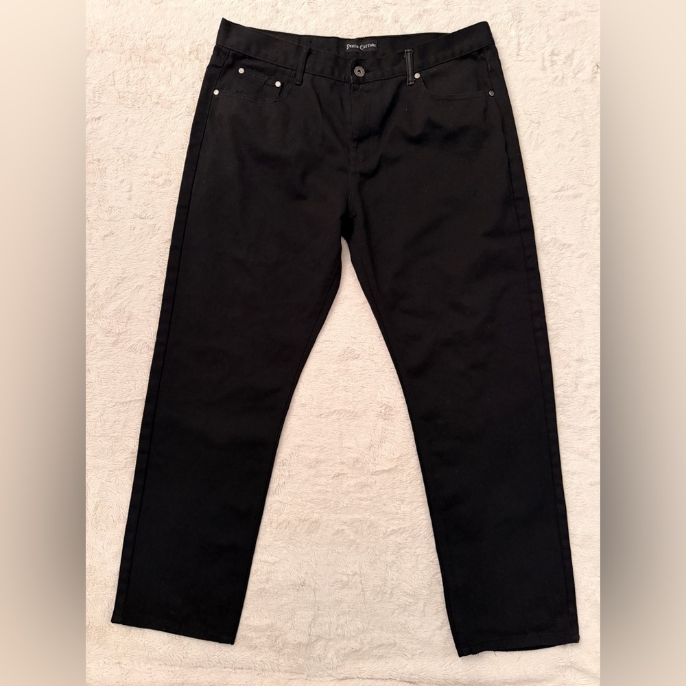 Denim Culture Black Straight Leg Jeans 40x32